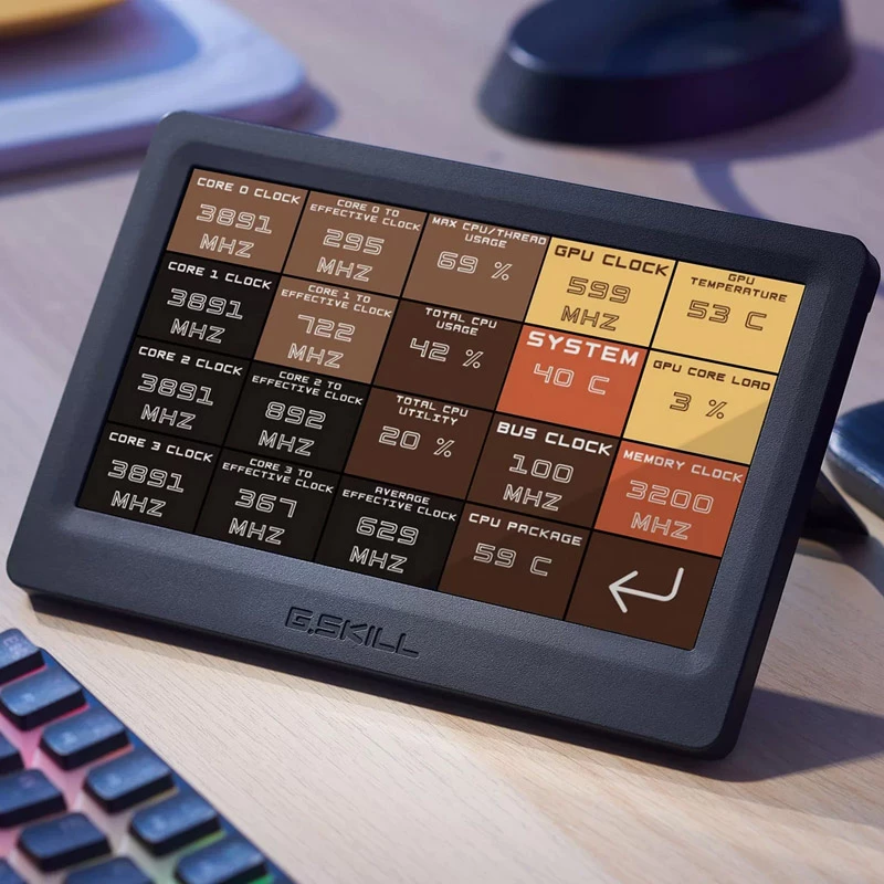 7 inch LED Touchscreen Display G.SKILL GD-A7PCCSK-WGD 1024x600 300 cd/m²