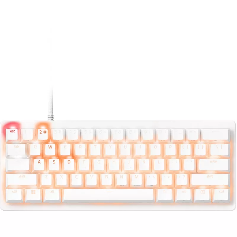 Razer Huntsman V3 Pro Mini - White - German Layout P - Keyboard - optical (RZ03-04992000-R3G1)