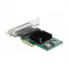 DeLOCK PCI Express x4 Card 4 x RJ45 Gigabit LAN BCM Grey