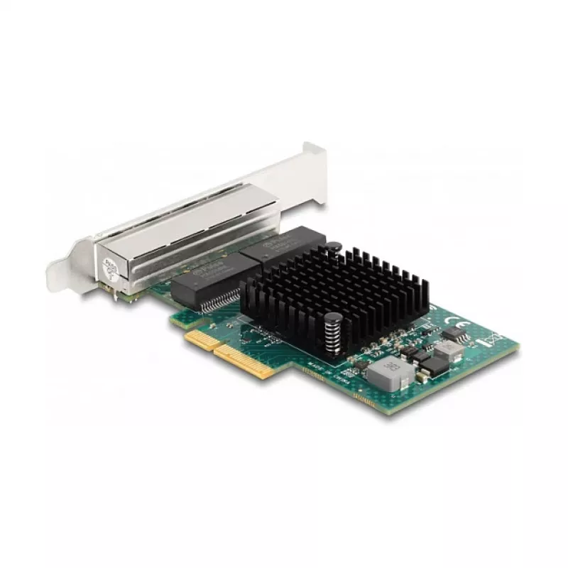 DeLOCK PCI Express x4 Card 4 x RJ45 Gigabit LAN BCM Grey