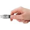 Ethernet-Cable USB-A 3.2 Gen1 Plug > RJ-45 Plug, LAN-Adapter black/Silver, 1,5 Meter, braided textile jacket