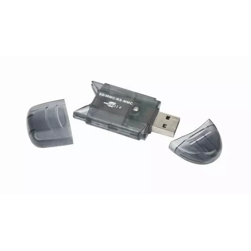 USB 2.0 Card Reader Gembird FD2-SD-1 — MMC/SD/SDHC/SDXC, 73×30×10 mm, 13 g, Black