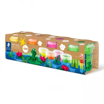 Modeling clay Staedtler 813F SLE — neon colors Green, Orange, Pink, Yellow, 1 pc