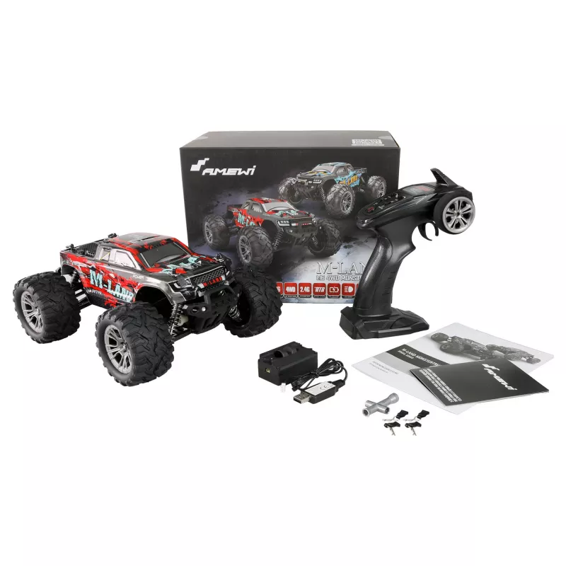 Amewi M-Land Monstertruck 48km/h 4WD 1 16 RTR Red (22622)