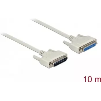 Serial cable DELOCK 83678, D-Sub 25-pin to D-Sub 25-pin, beige, 10 m