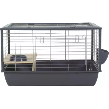Indoor rabbit cage ZOLUX Neolife Connect 101.5×54×51 cm — metal frame, plastic base, grey