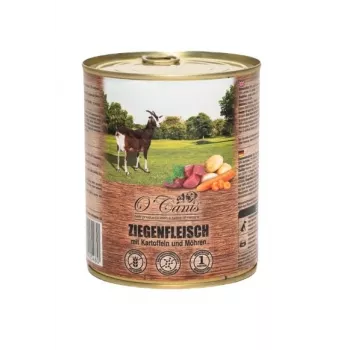 Wet complete dog food o'canis Goat with Potatoes 800 g — adult dogs, monoprotein, 84% moisture