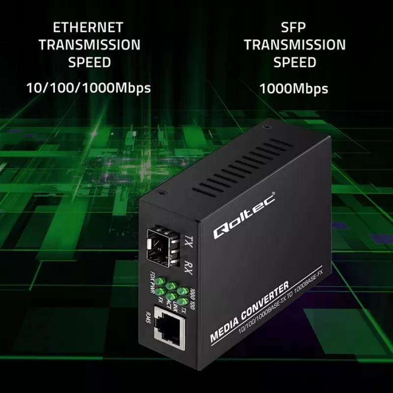 Media Converter SWITCH Ethernet 1x RJ45 1x SFP