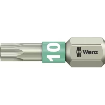 Screwdriver Bits TORX® 25 mm Wera T10 for 6.3 mm (1/4 inch) drive