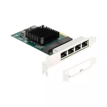 DeLOCK PCI Express x4 Card 4 x RJ45 Gigabit LAN BCM Grey