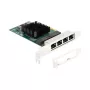 DeLOCK PCI Express x4 Card 4 x RJ45 Gigabit LAN BCM Grey