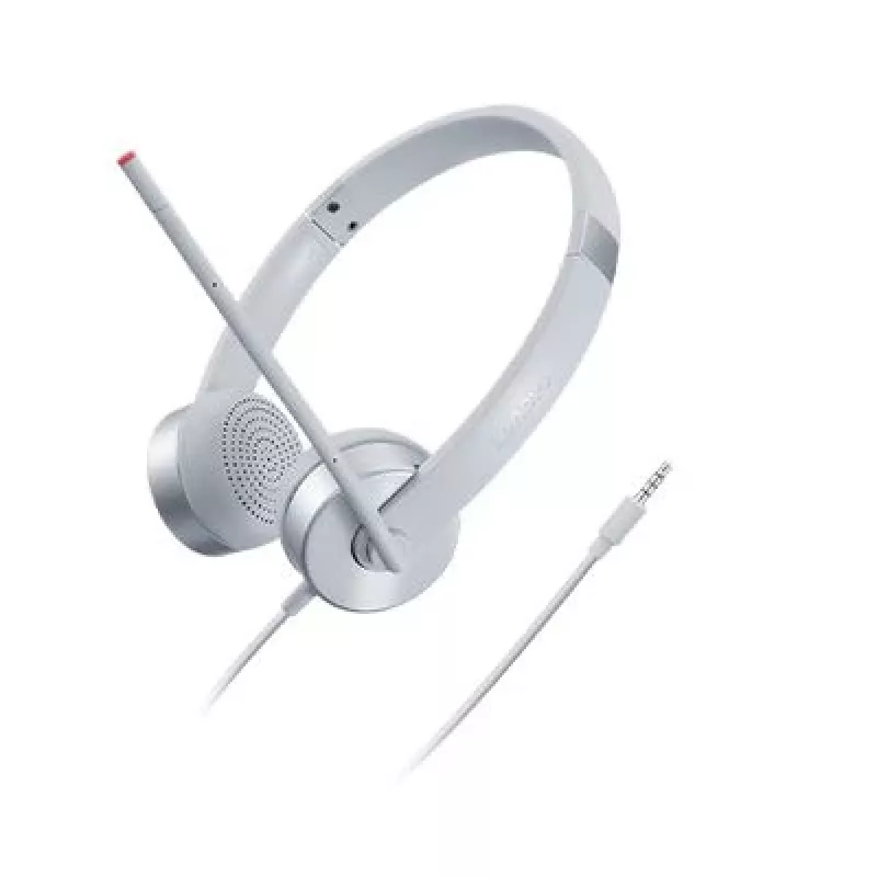 Lenovo 100 Stereo Analogue Headset Office/Call center Silver