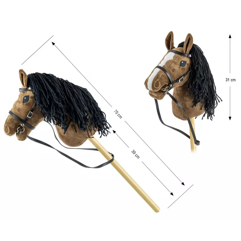 Horse on a stick Hobby Horse Dark Brown