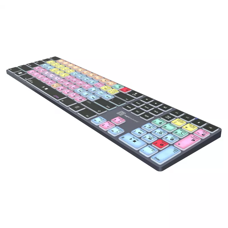 Mechanical-style full-size keyboard LogicKeyboard LKB-PT-TPC, USB + Bluetooth, QWERTZ German, Black