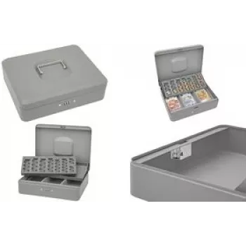 Cash box WEDO Standard grey 149758012 with key lock and durable design