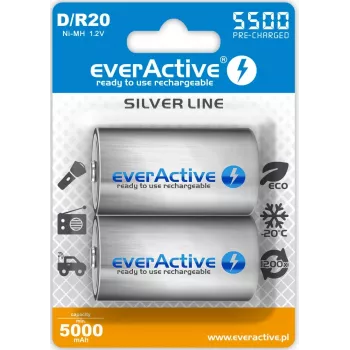 Rechargeable battery everActive EVHRL20-5500 D NiMH 1.2V 5500mAh, pack of 2