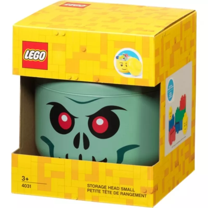 Storage box Room Copenhagen LEGO Head Skeleton small, green/black