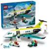 LEGO City Emergency Plane 60465 – small rescue aircraft building set, 403 pieces, 4 minifigures, age 6+