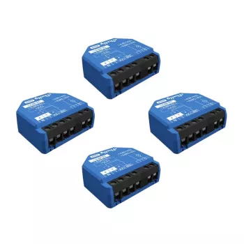 Smart switch Shelly 1 Gen3 — wireless, 240 V AC, plastic housing, 42×16×37 mm, pack of 4