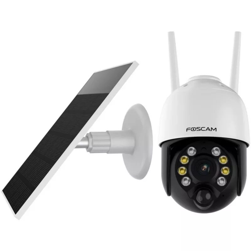 IP security camera Foscam B4 Dome 4 MP (2560×1440), Wi‑Fi 2.4 GHz, IP65, Solar + Battery 5000 mAh, 355° pan, 90° tilt