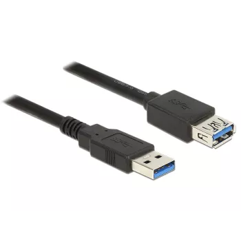 DeLOCK Extension cable USB3.0 - USB-Extension Cable - USB Type A (M) to USB Type A (W) - USB3.0 - 5,0m - Black (85058)
