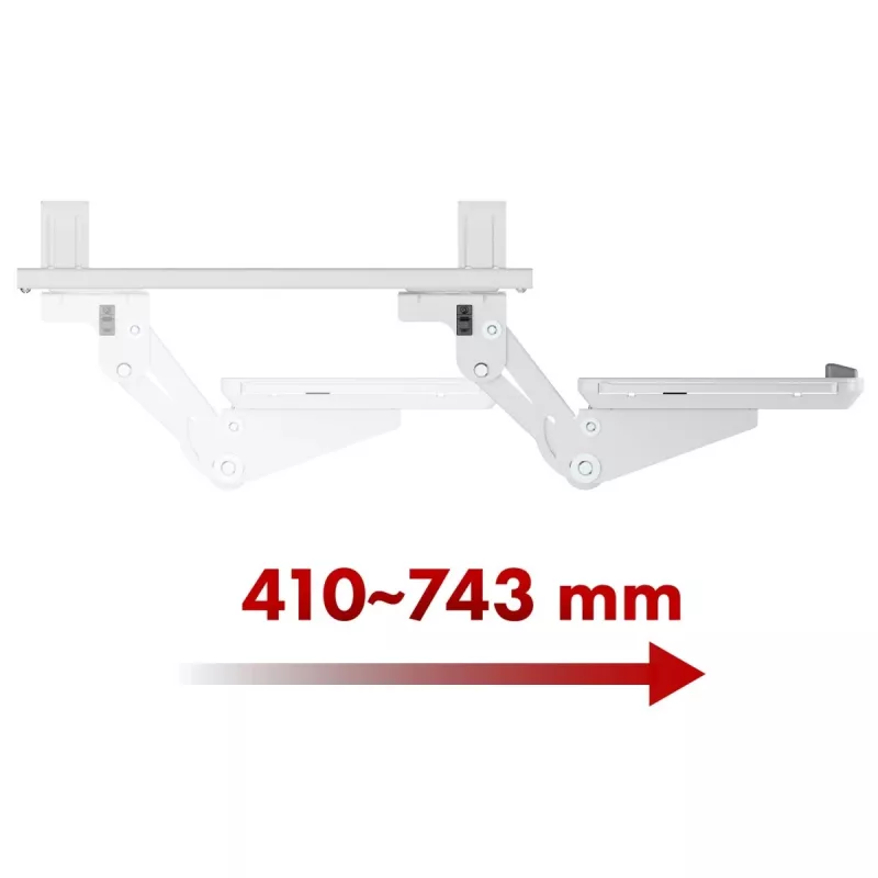 Keyboard holder MACLEAN MC-156 W — adjustable under-desk tray, max load 5 kg