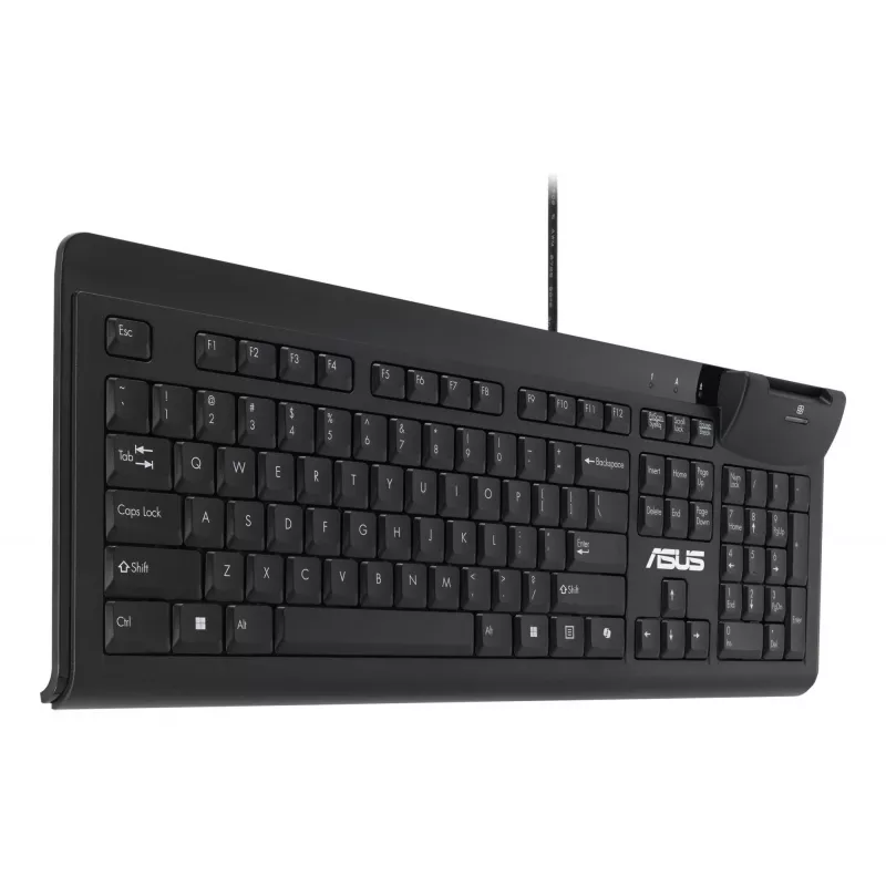 Wired Full-size Keyboard ASUS KU100 Black, Estonian layout, USB Type-A, 2 m cable
