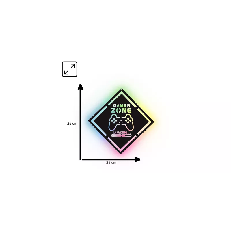 LED neon sign MANTA MASNL132RGB Style Neon Lights GAMER ZONE, RGB illuminated wall décor