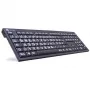 Keyboard Logickeyboard XL Print USB QWERTZ German Black