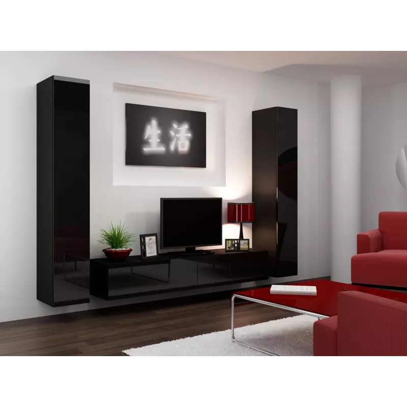 Cama Full cabinet VIGO '180' 180/40/30 black/black gloss