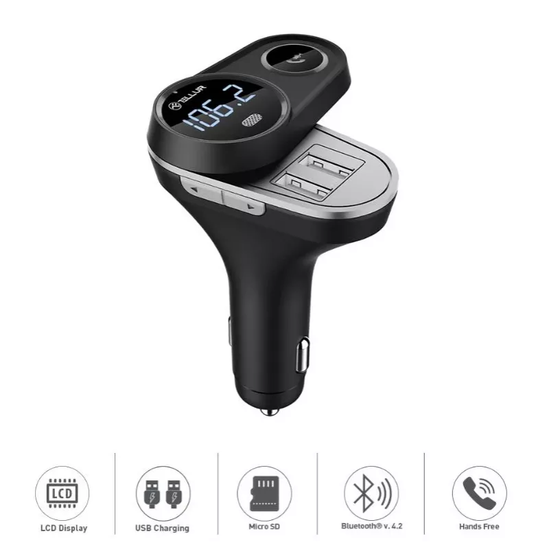 FM transmitter Tellur FMT-B5 USB 3.0 5-port, model FMT-B5, black