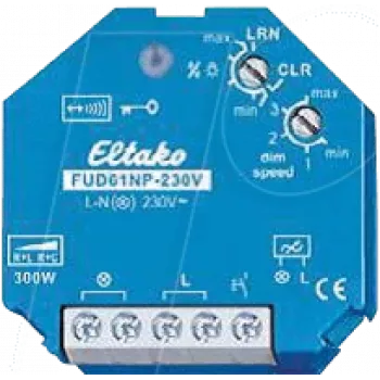 Dimmer switch Eltako FUD61NP-230V 30100830 wireless universal for 230 V lighting control