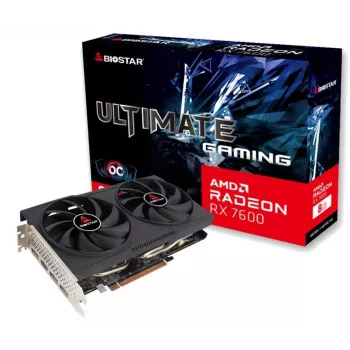 Graphics card BIOSTAR Radeon RX 7600 OC — Radeon RX 7600, 8 GB GDDR6, 128-bit, PCIe 4.0, dual-fan cooling