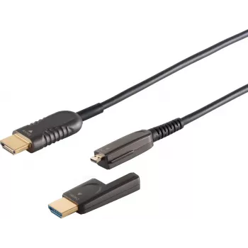 Optical HDMI cable set ShiverPeaks 30-02755 4K — 75 m length