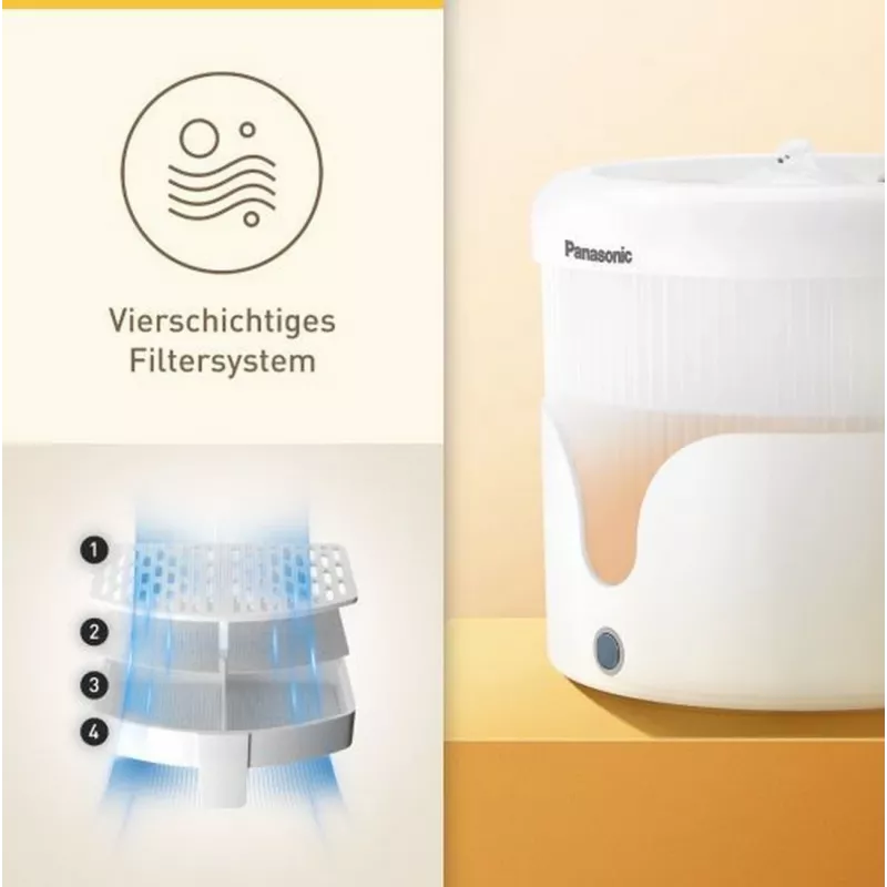 Automatic pet waterer Panasonic CP-JNW01CW — 1.9 L, AC-powered, white, Ø18.5 cm × 175 mm