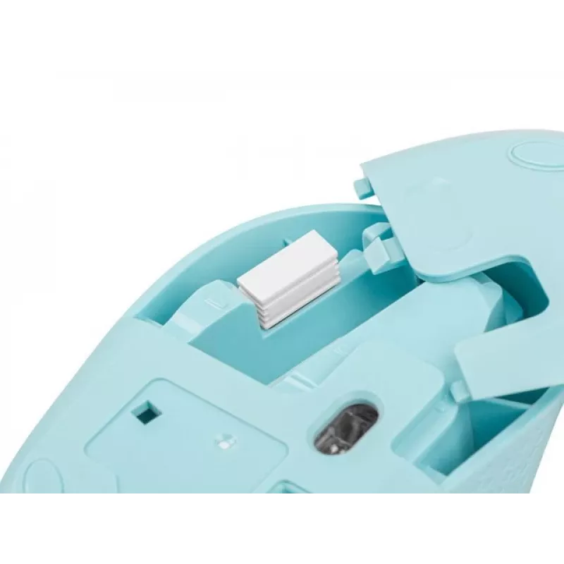 Wireless ambidextrous mouse NATEC STORK — Bluetooth + USB Type-A, 1600 DPI, 3 buttons, light blue
