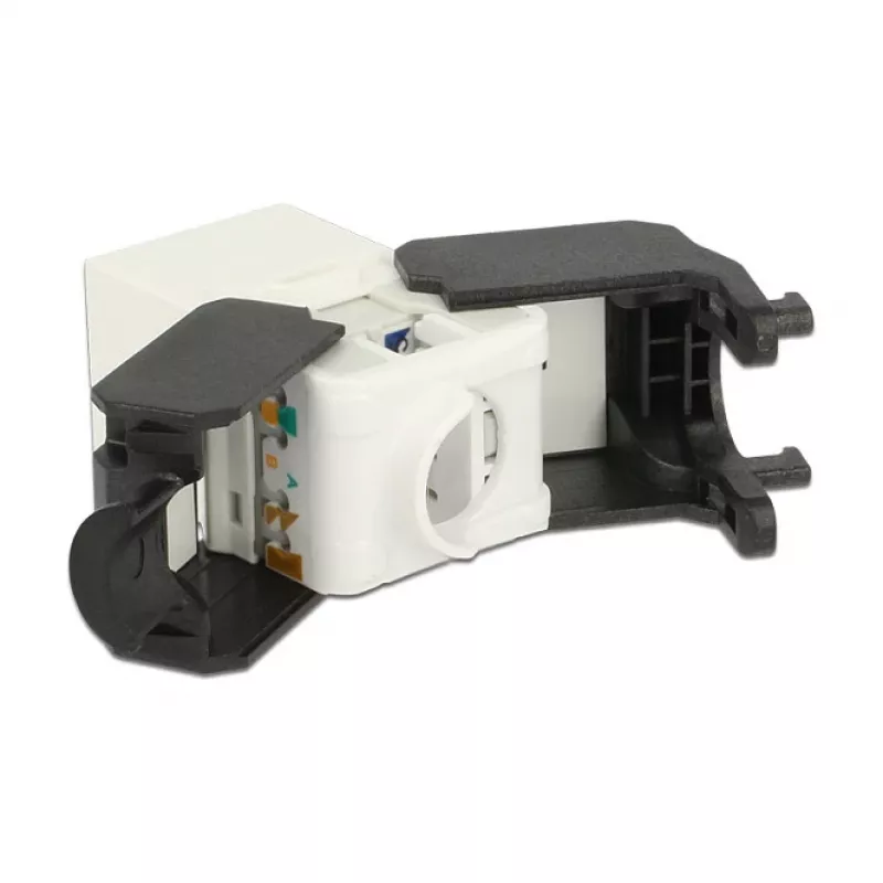 Keystone module DELOCK 86266, RJ-45 to LSA, black/white, 16×37.8×22.5 mm