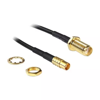 Coaxial Cable DeLOCK 88577 0.2m SMA MCX Black