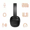 Headphones Manta HDP1001BK Rytmo Elegance Black