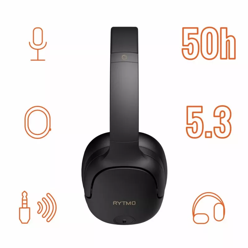 Headphones Manta HDP1001BK Rytmo Elegance Black