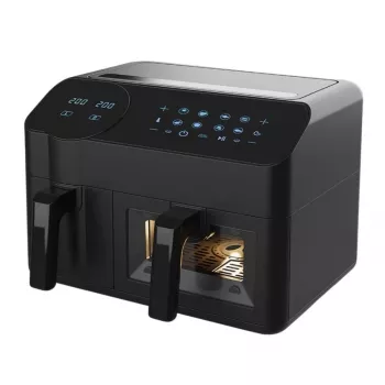 Electric hot air fryer Maestro MR-760 — countertop double-construction, 3.5 L + 6 L, touch control, 2000–2400 W, black