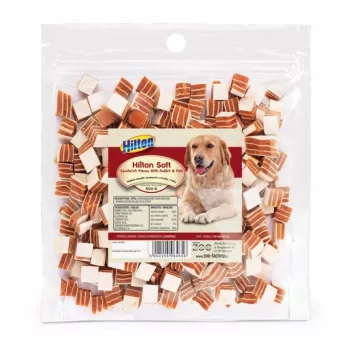Dog training treats Hilton Sandwich Pieces with Rabbit and Fish 500 g — bite-size, gluten-free