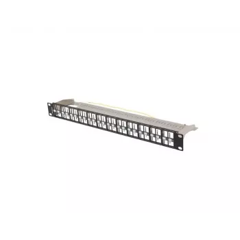 LANBERG PPKS-1248-B 48-Port 1U 19 inch FTP Keystone Patch Panel Black