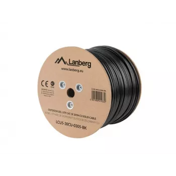 Lanberg LCU5-30CU-0305-BK Network Cable 305 M Cat5e U/UTP (UTP) Black (LCU5-30CU-0305-BK)
