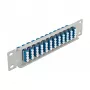 Fiber Optic Patch Panel DeLOCK 10 inch 12 Port LC Quad blue 1U grey