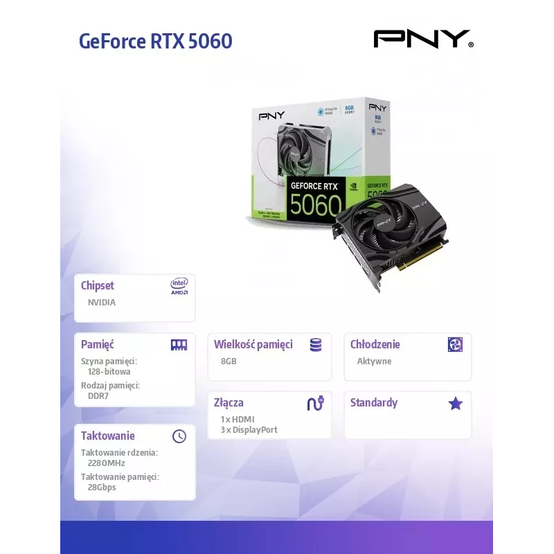 PNY GeForce RTX 5060 8GB Graphics Card