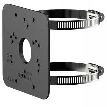 Pole mount bracket DAHUA PFA152-E-B for CCTV camera poles, weather-resistant metal construction