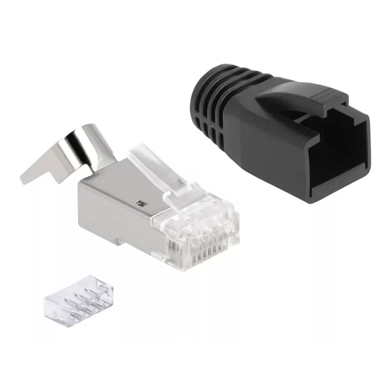 DeLOCK 66903 wire connector RJ-45 Black Metallic Male 25 pcs