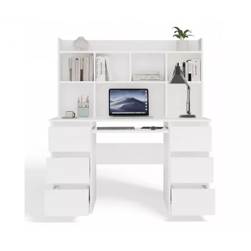 KUBA Desk Set + Extension Piece, White