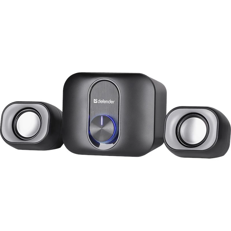 Desktop 2.1 Speakers DEFENDER V13 — 11W RMS (6W satellites, 5W subwoofer), USB powered, 3.5 mm input, black